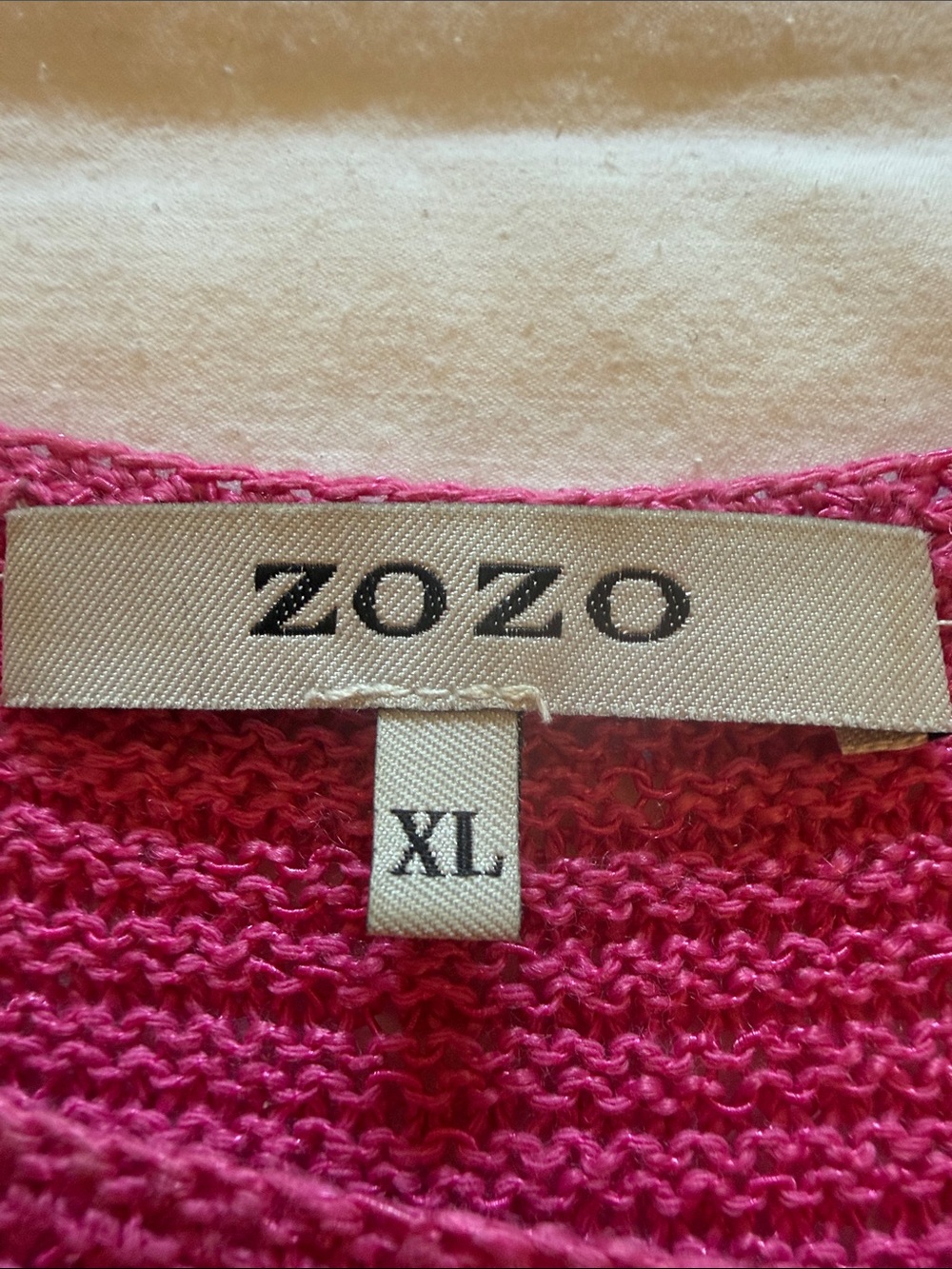 ZOZO Scoop-Neck Button-Accent Sweater in Bright Fuchsia - Picture 2 of 7
